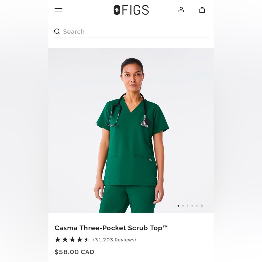 Figs Hunter Green Scrubs